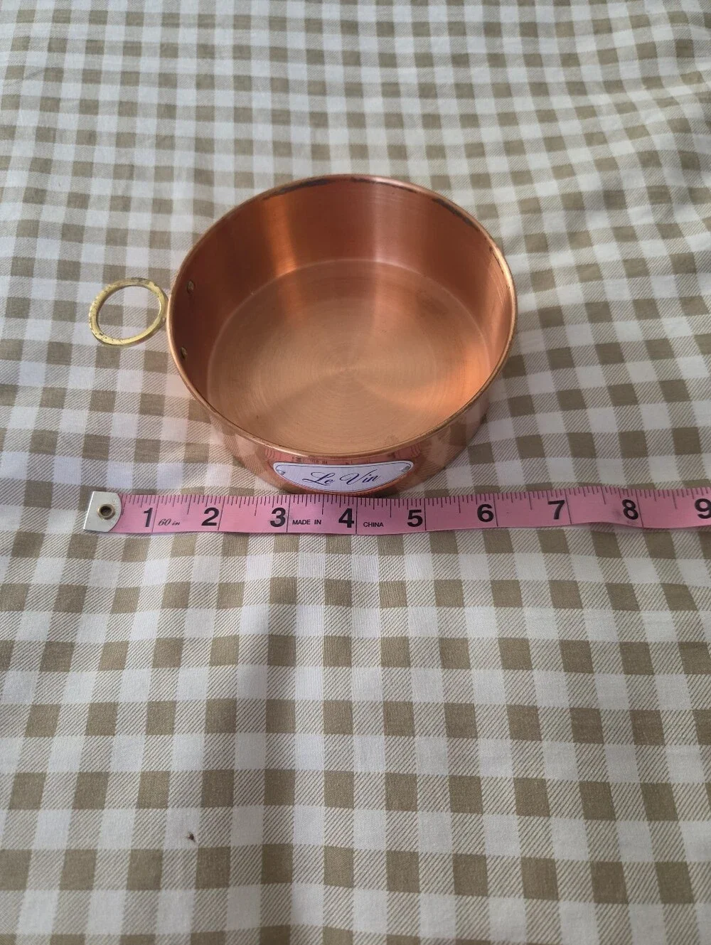 Vintage 1984 Teleflora 'Le Vin' Copper Wine Bottle Coaster + Brass Cork Holder